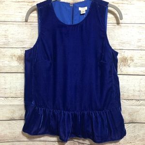 J. Crew Tops - J Crew Royal Blue Velvet Top J. Crew Tops - J Crew Royal Blue Velvet Top
